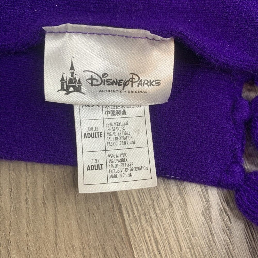 Disney Parks Jack Skellington Purple Fringe Knit Winter Unisex Adult Long Scarf - Picture 3 of 7